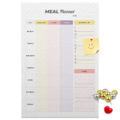 Wall cork memo board Food planner