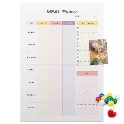 Wall cork memo board Food planner
