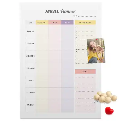 Wall Cork Memo Board and Food Planner