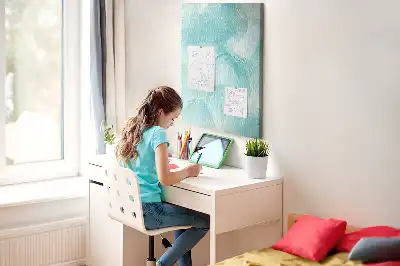 Marble abstract motif cork wall memo board