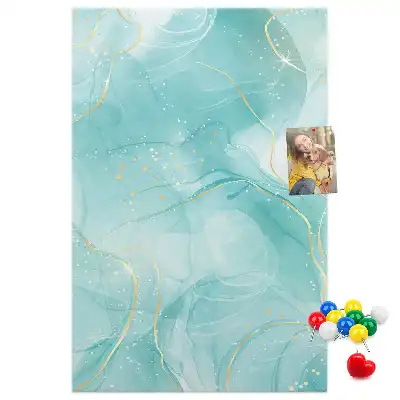 Marble abstract motif cork wall memo board