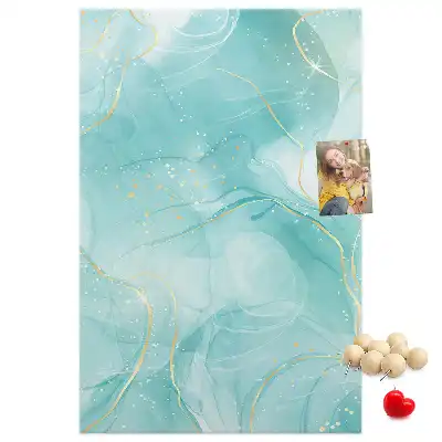 Marble abstract motif cork wall memo board