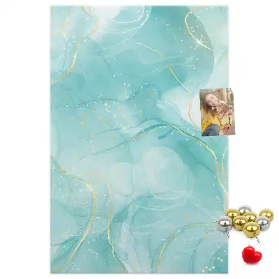 Marble abstract motif cork wall memo board
