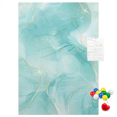 Marble abstract motif cork wall memo board