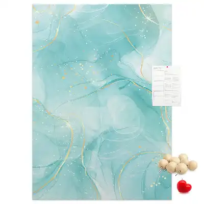 Marble abstract motif cork wall memo board