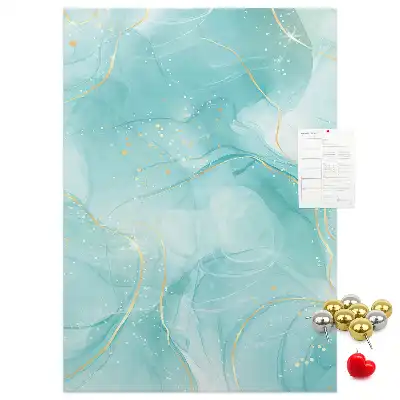 Marble abstract motif cork wall memo board