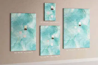 Marble abstract motif cork wall memo board