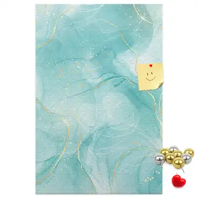 Marble abstract motif cork wall memo board