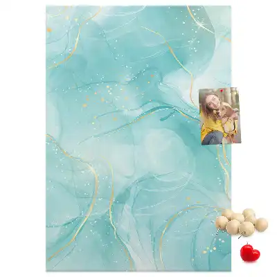 Marble abstract motif cork wall memo board