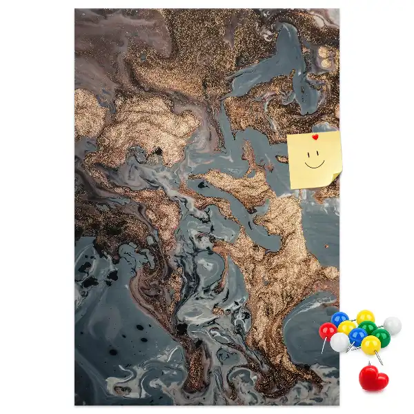 Artistic marble cork wall memo board