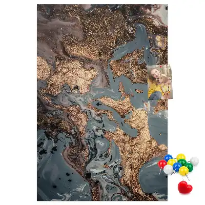Artistic marble cork wall memo board