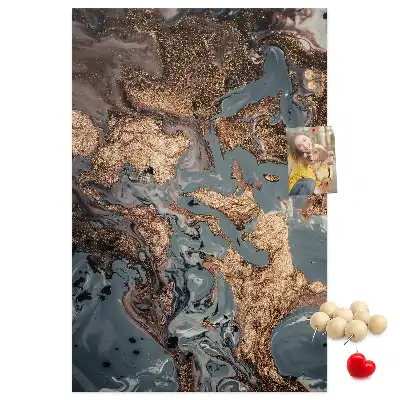 Artistic marble cork wall memo board