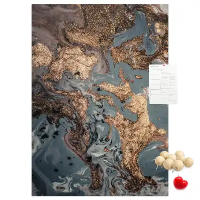 Wall cork memo board Artistic marble