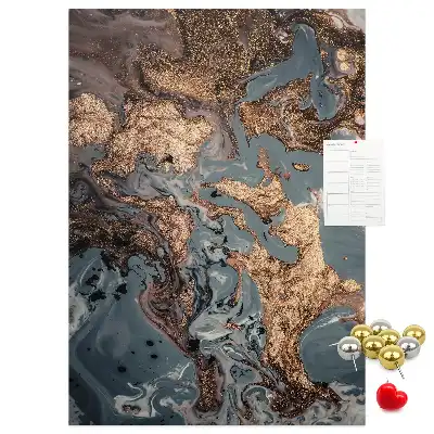 Wall cork memo board Artistic marble
