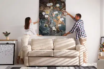 Artistic marble cork wall memo board