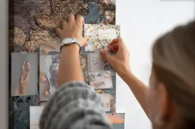 Wall cork memo board Artistic marble