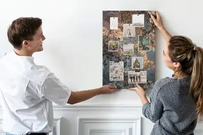 Artistic marble cork wall memo board