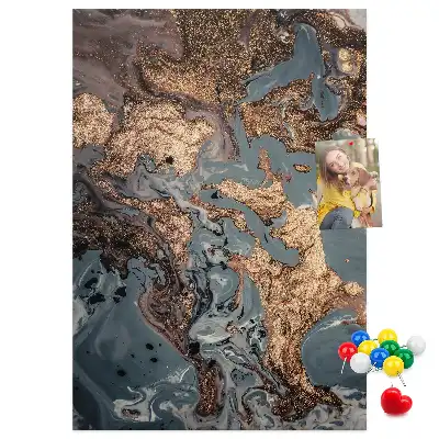 Artistic marble cork wall memo board