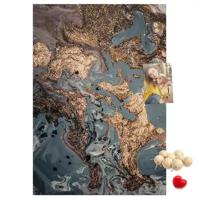 Artistic marble cork wall memo board
