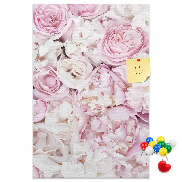 Rose Flowers Cork Pin Board