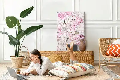 Rose Flowers Cork Pin Board