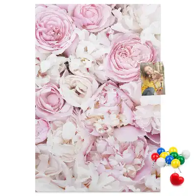 Rose Flowers Cork Pin Board