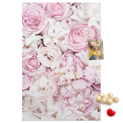 Rose Flowers Cork Pin Board