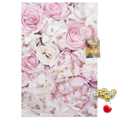 Rose Flowers Cork Pin Board