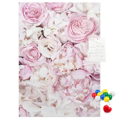 Rose Flowers Cork Pin Board