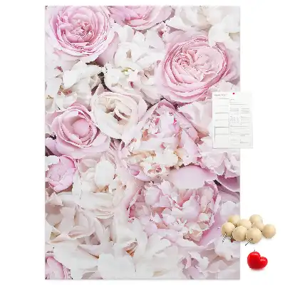 Rose Flowers Cork Pin Board