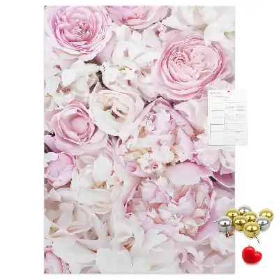 Rose Flowers Cork Pin Board