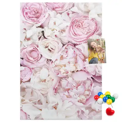 Rose Flowers Cork Pin Board