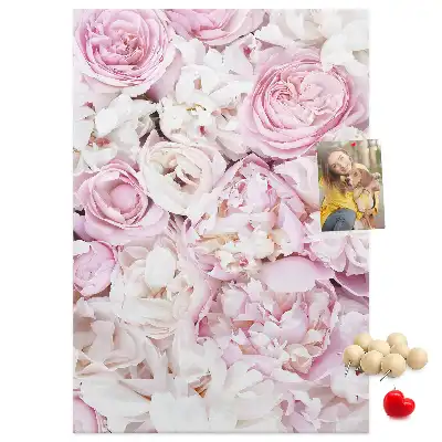Rose Flowers Cork Pin Board