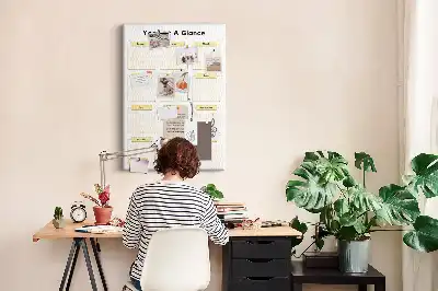 Wall cork memo board Annual calendar