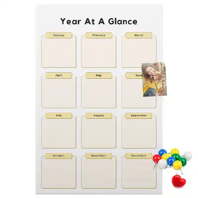 Wall cork memo board Annual calendar