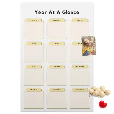 Wall cork memo board Annual calendar