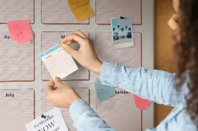 Cork Note Board Birthday calendar