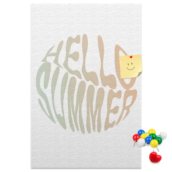 Welcome to Summer wall cork memo board