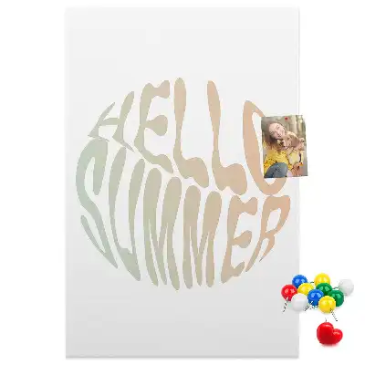 Welcome to Summer wall cork memo board