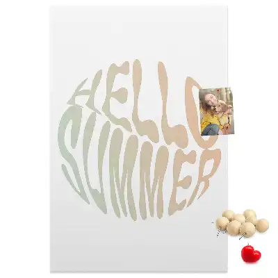 Welcome to Summer wall cork memo board