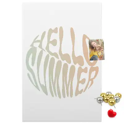 Welcome to Summer wall cork memo board