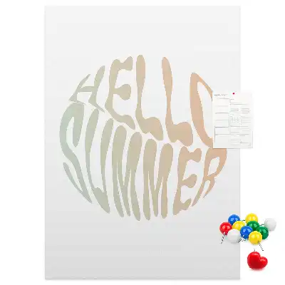 Welcome to Summer wall cork memo board