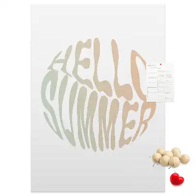 Welcome to Summer wall cork memo board