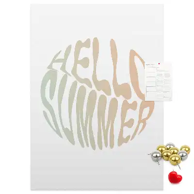 Welcome to Summer wall cork memo board