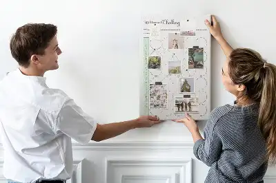 Cork pin board Challenge Planner