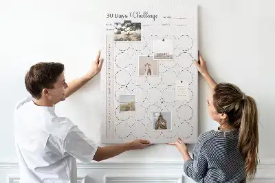 30 Day Challenge Wall Cork Memo Board