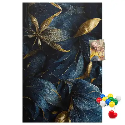 Dark floral motif cork note board