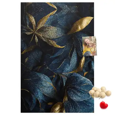 Dark floral motif cork note board
