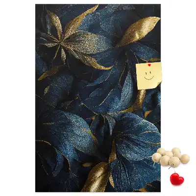 Dark floral motif cork note board