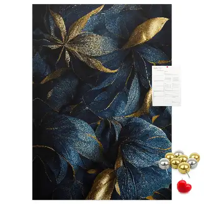 Dark floral motif cork note board